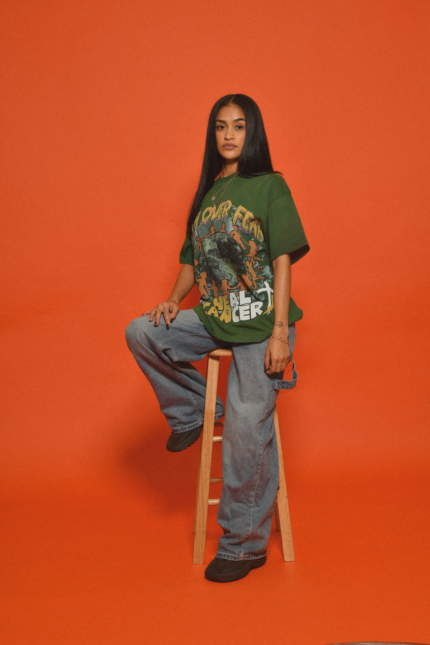 Faith Over Fear- Heal Cancer (Green)