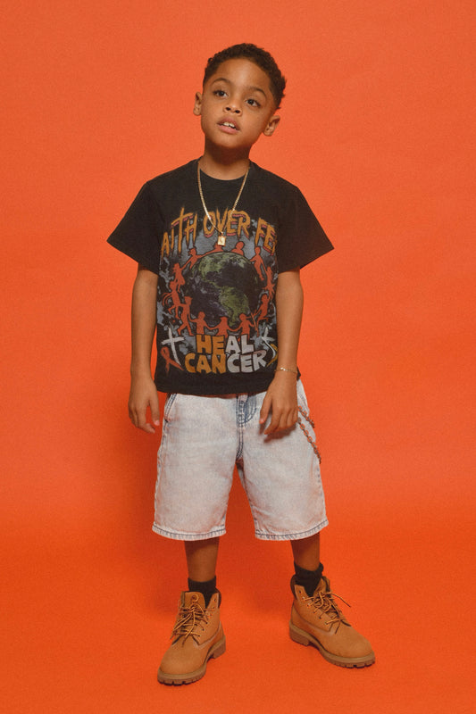 Kids Faith Over Fear- Heal Cancer (Black)